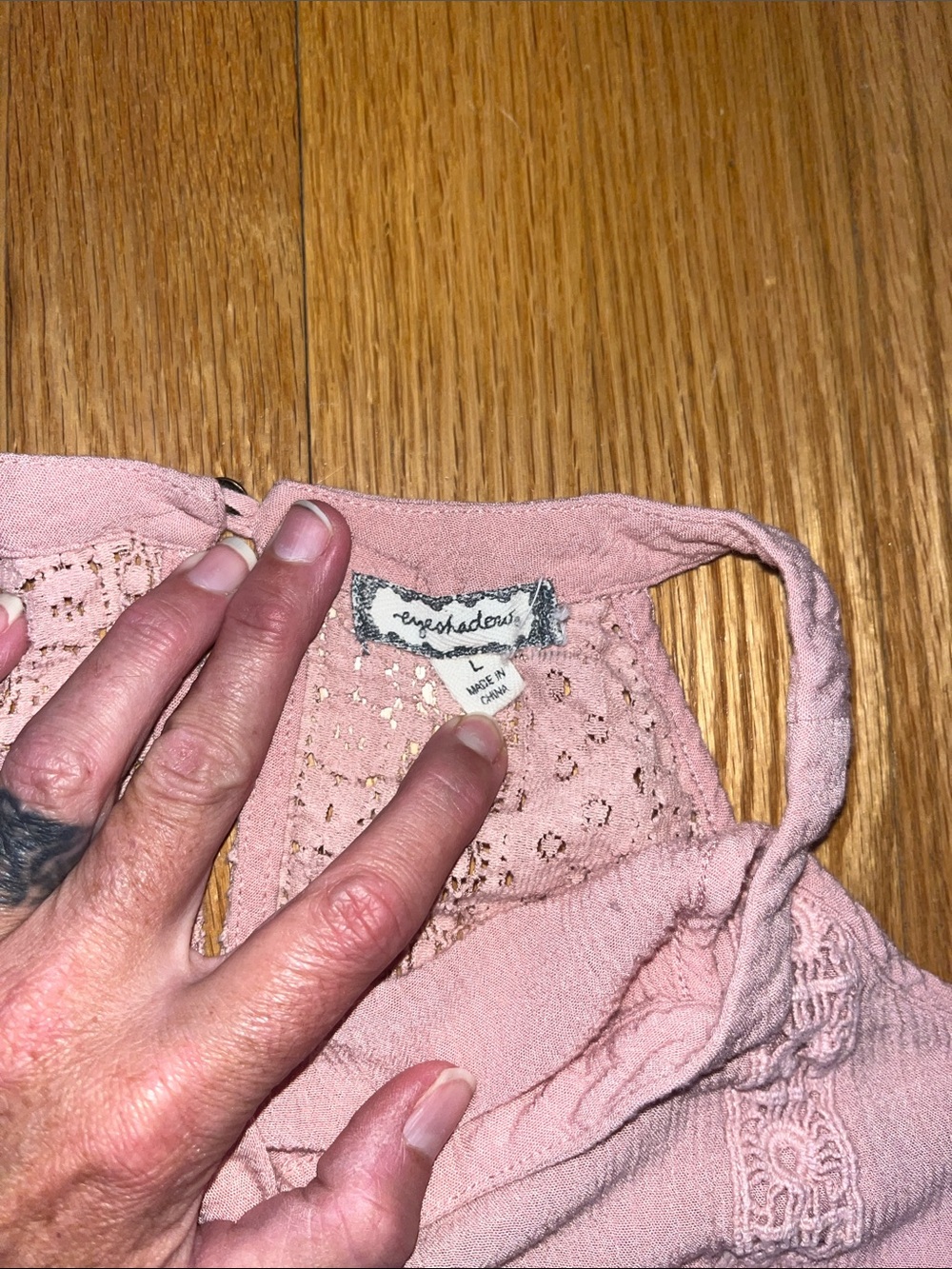 Eyeshadow Pink Lace Halter Camisole